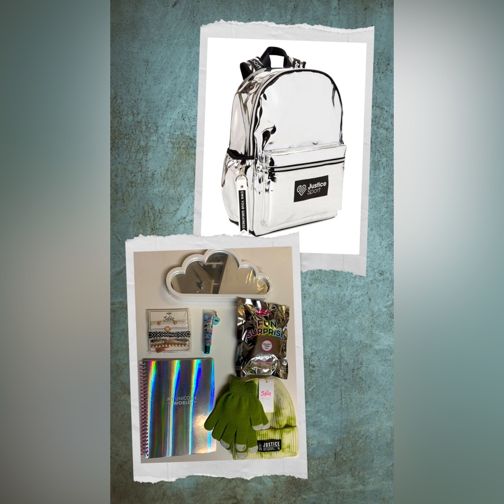 Justice J-Sport Metallic Backpack Bundle